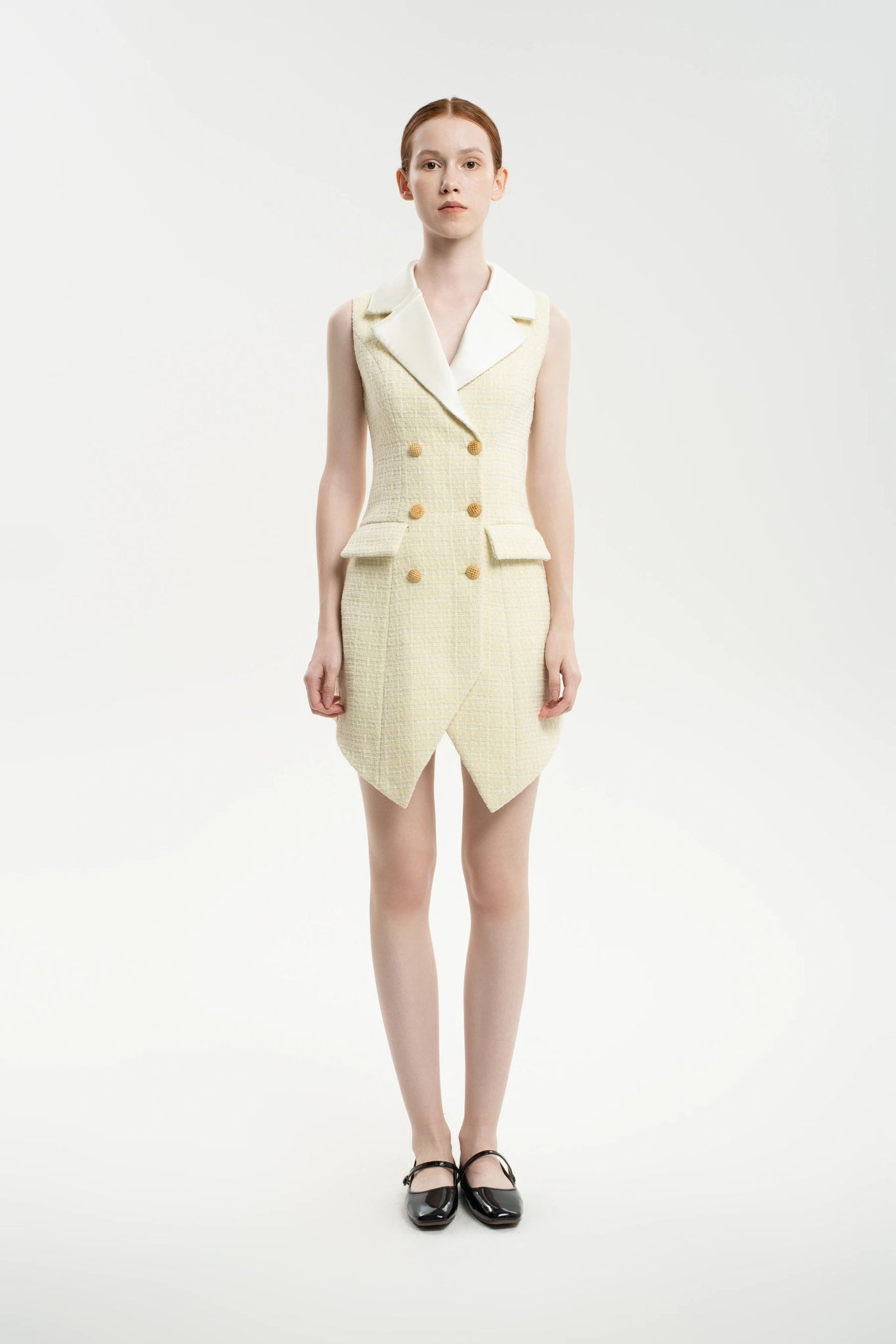 Chic Sleeveless Wool Blend Vest