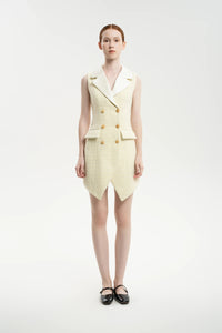 Chic Sleeveless Wool Blend Vest