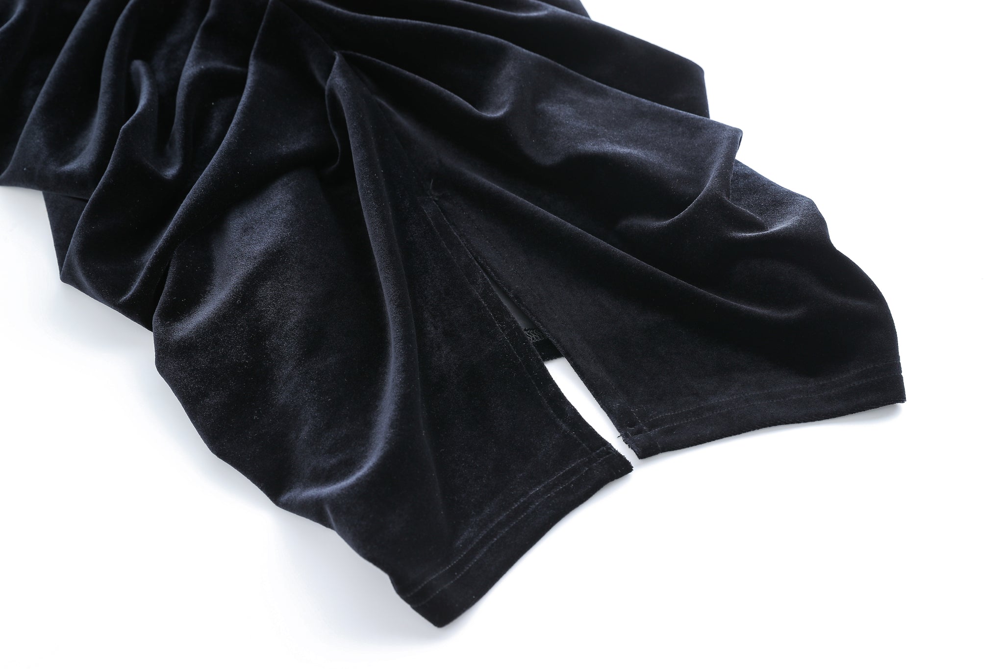 Asymmetric Velvet Dress