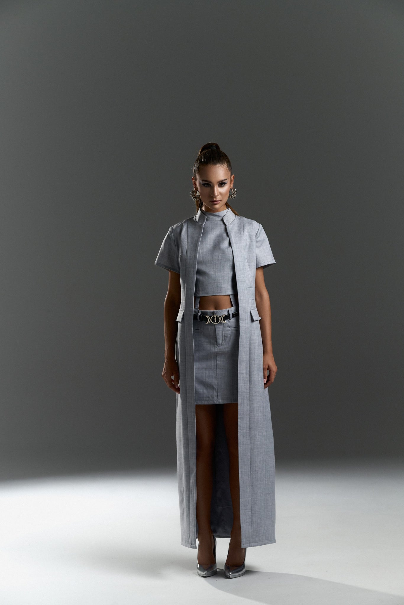 Grey Structured Maxi Coat– Limited Capsule
