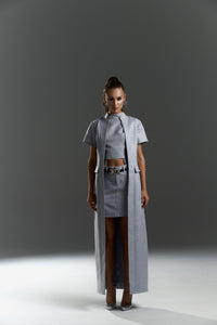 Grey Structured Maxi Coat– Limited Capsule