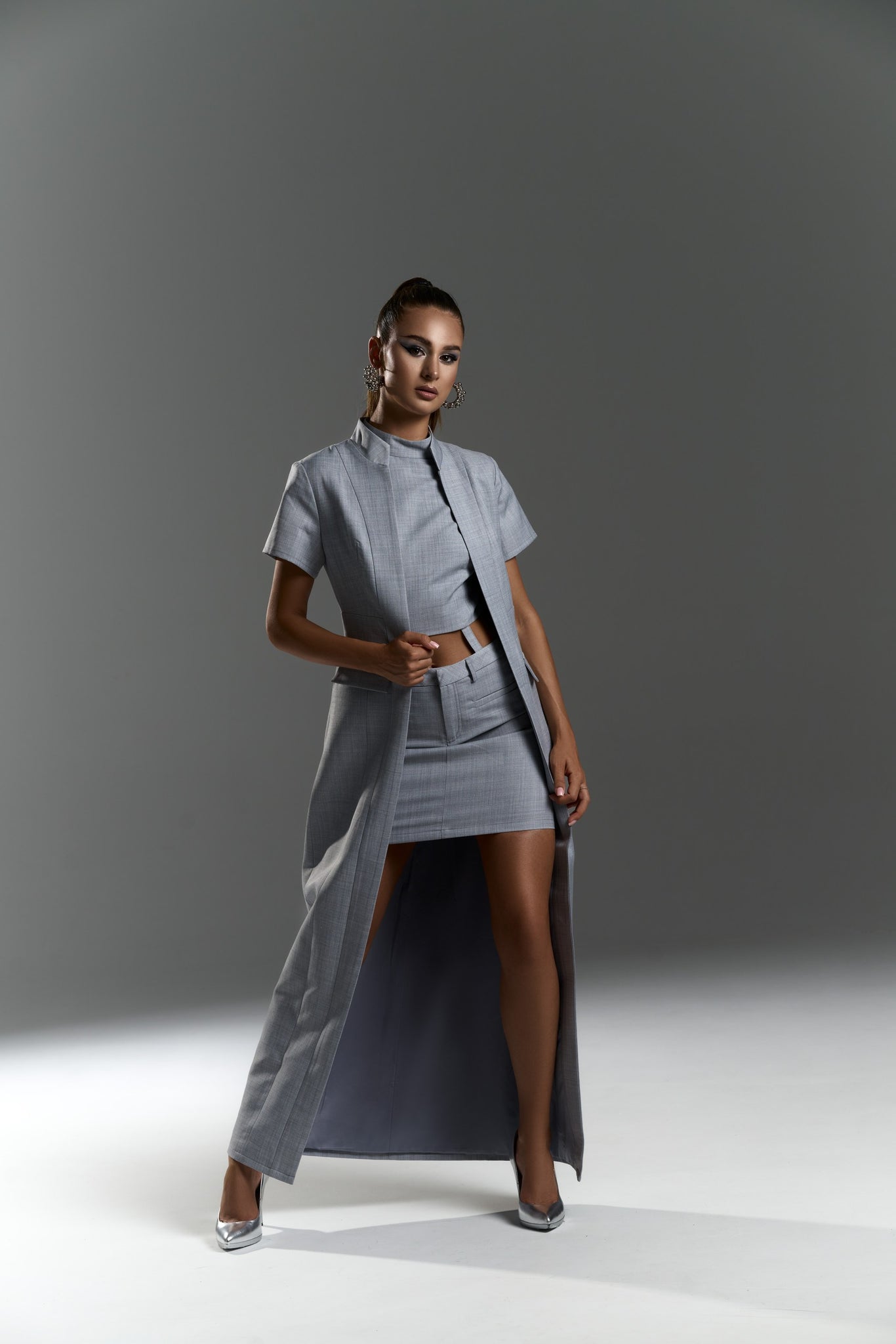 Grey Structured Maxi Coat– Limited Capsule