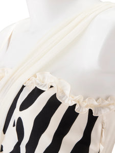 Silk Mini Dress – Animal Print In Off-White