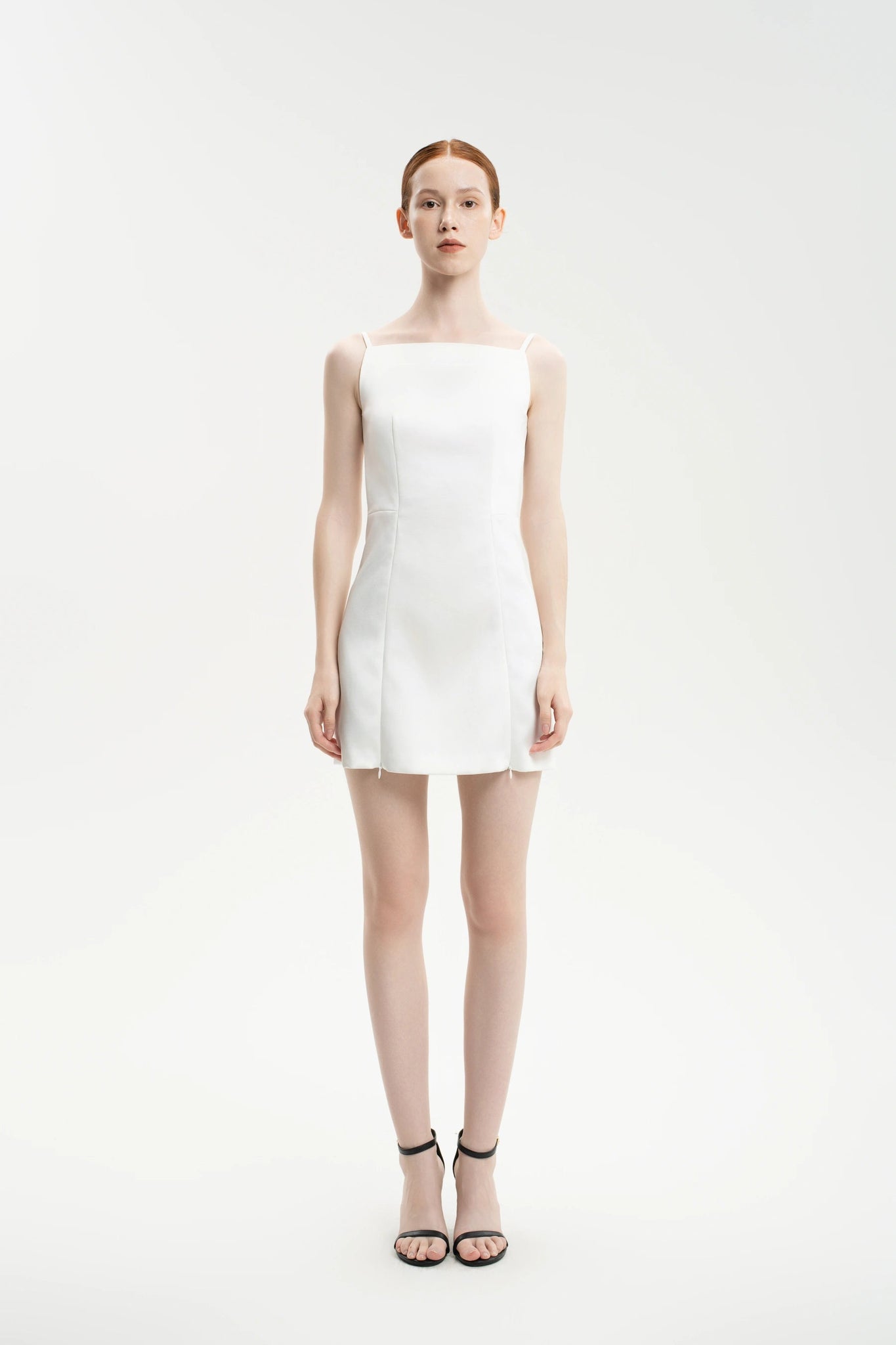 Mini Dress “A” – White - Leopard Print Dress