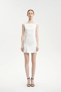 Mini Dress “A” – White - Leopard Print Dress