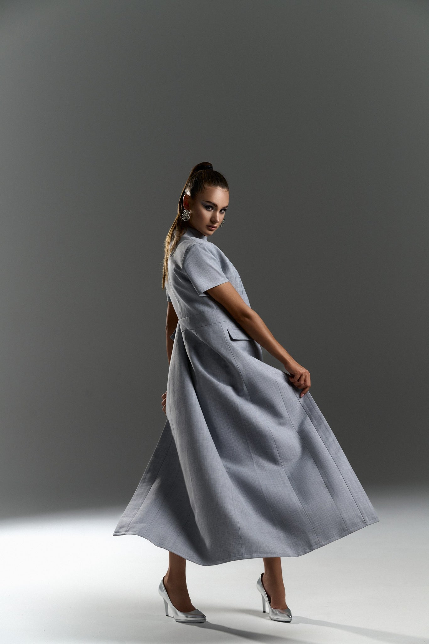 Grey Structured Maxi Coat– Limited Capsule