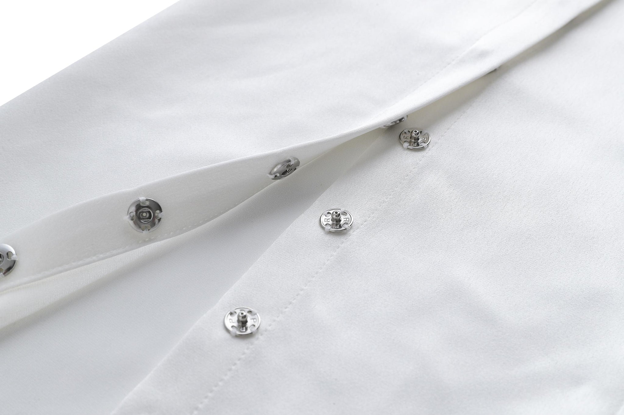 White Hand-Sewn Slit Trousers
