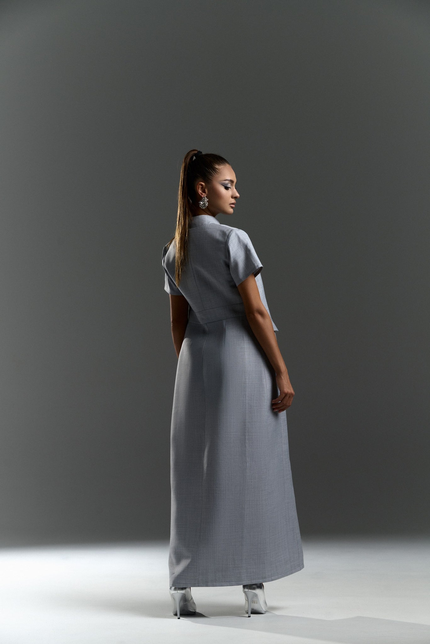 Grey Structured Maxi Coat– Limited Capsule