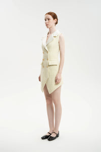 Chic Sleeveless Wool Blend Vest
