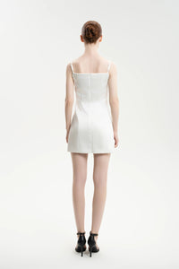 Mini Dress “A” – White - Leopard Print Dress