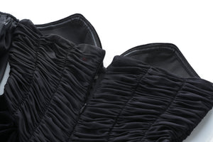Asymmetric Velvet Dress