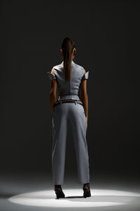 Grey Structured Pants - Limited Capsule