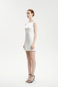 Mini Dress “A” – White - Leopard Print Dress