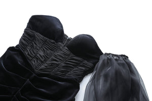 Asymmetric Velvet Dress