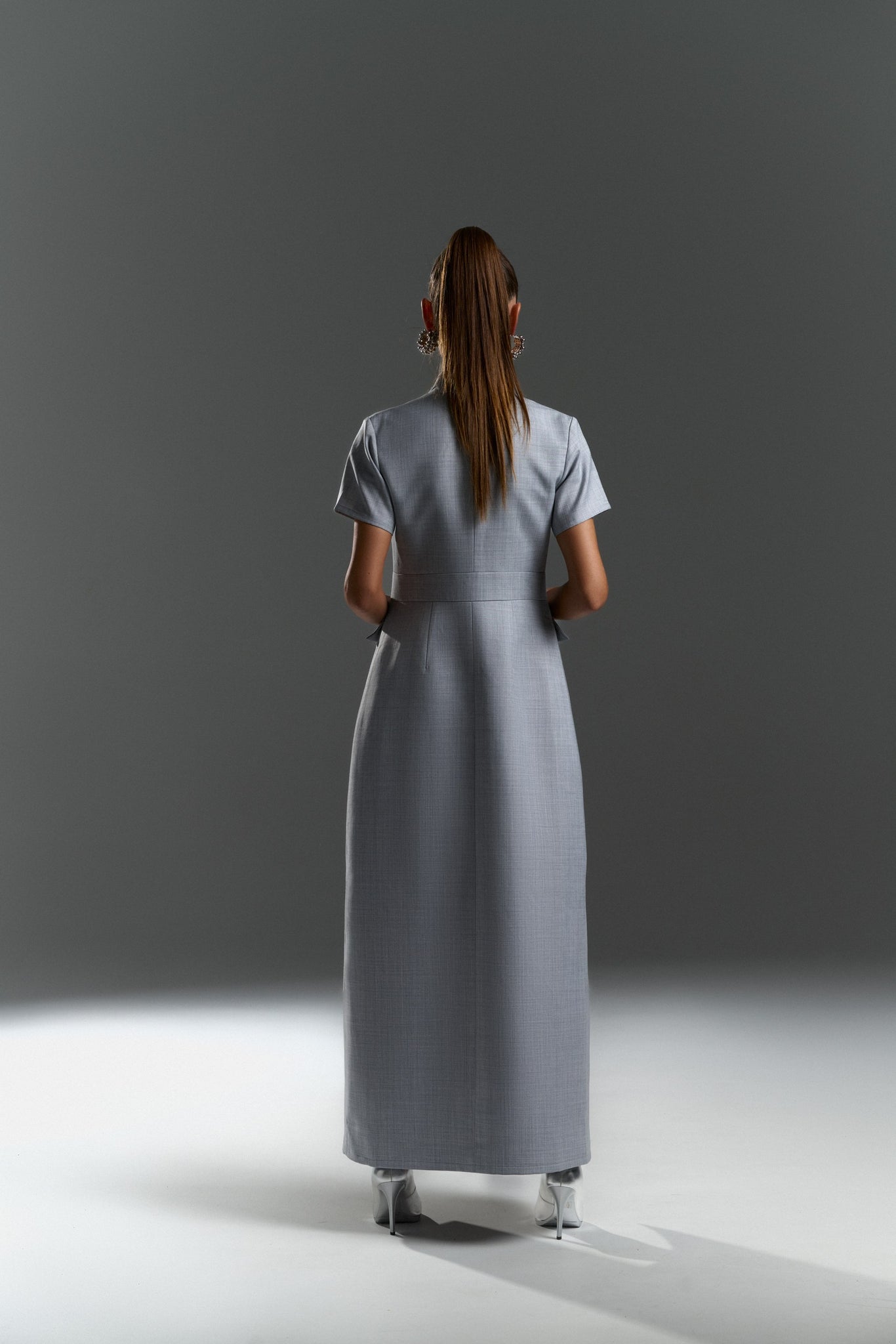 Grey Structured Maxi Coat– Limited Capsule