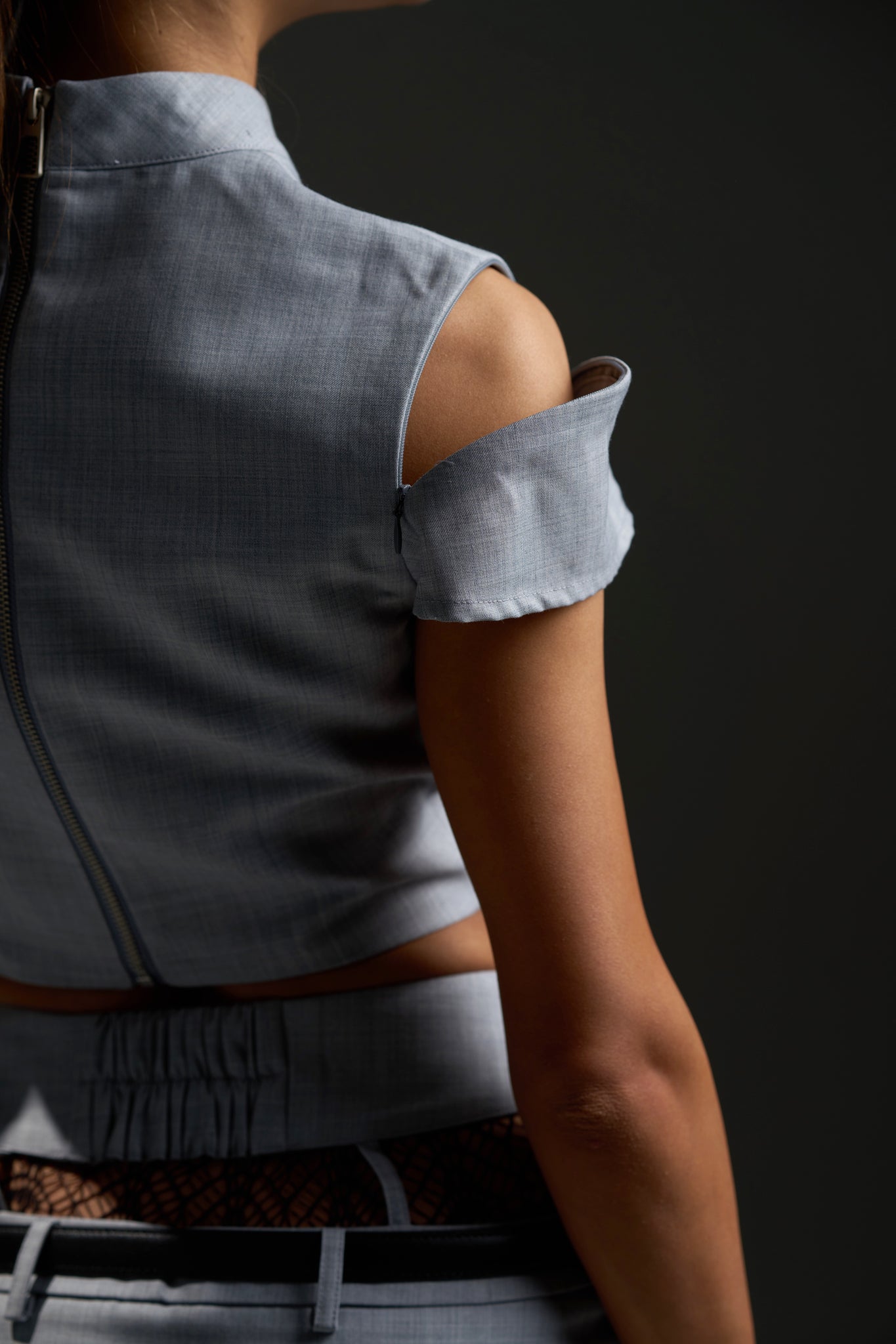 Grey Structured top – Limited Capsule