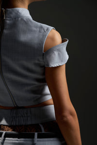 Grey Structured top – Limited Capsule